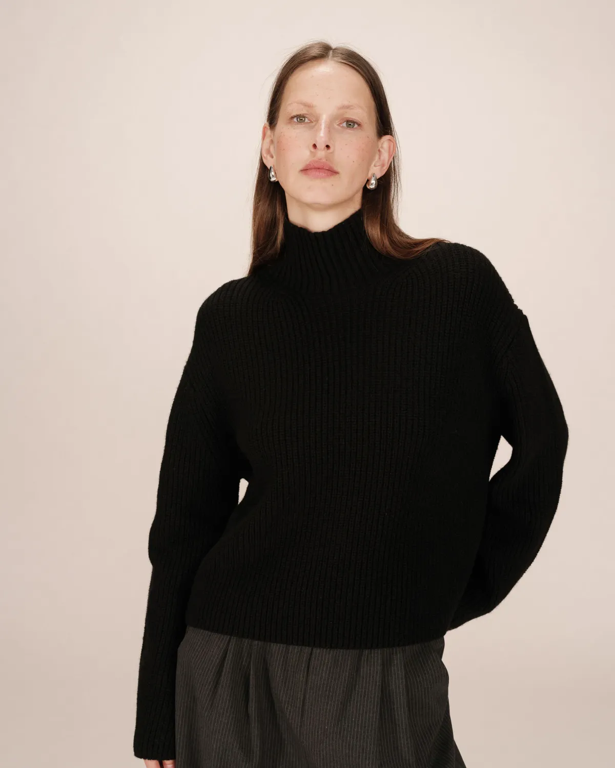Wool blend turtleneck sweater