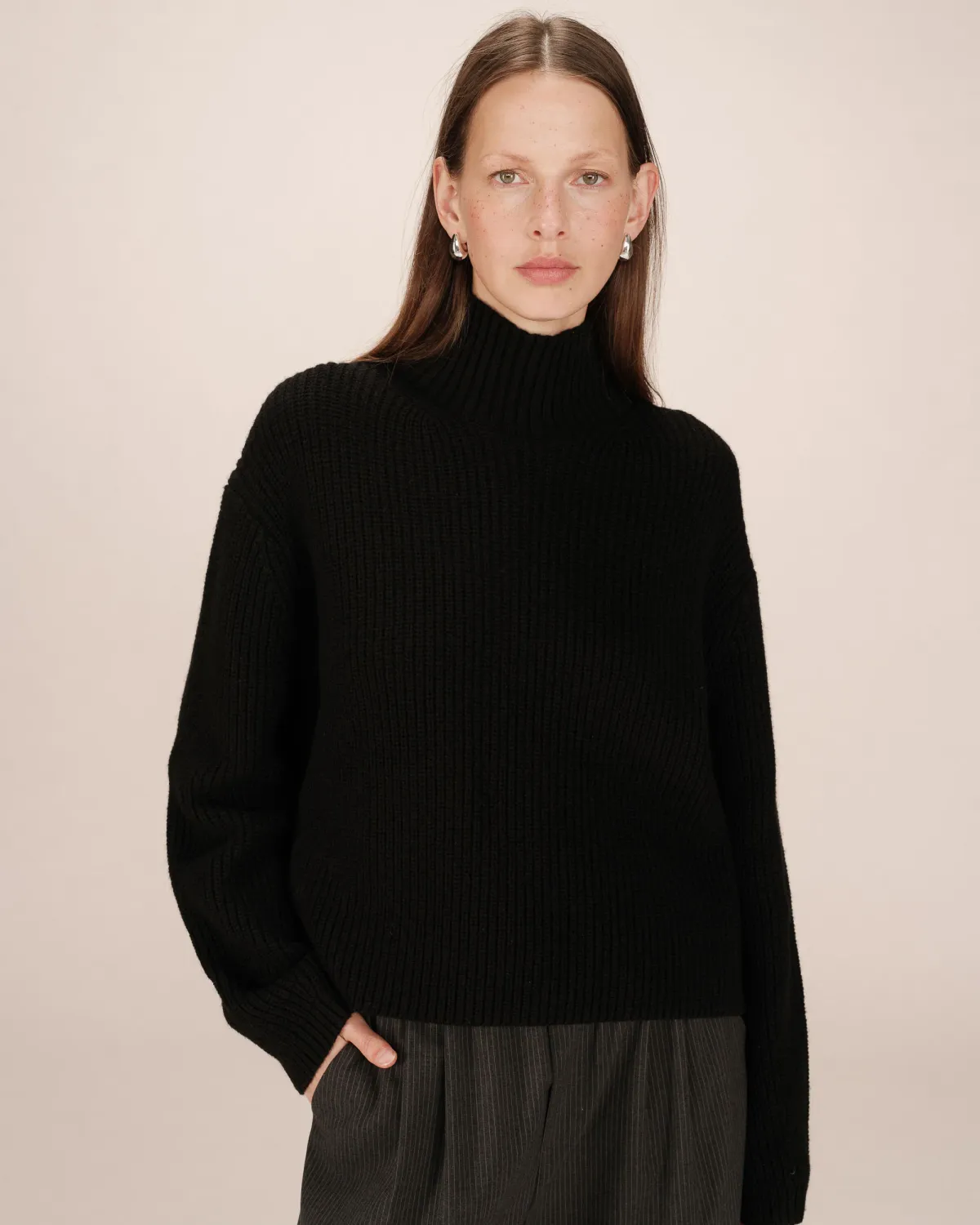 Wool blend turtleneck sweater
