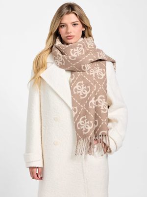 ​All-over logo scarf