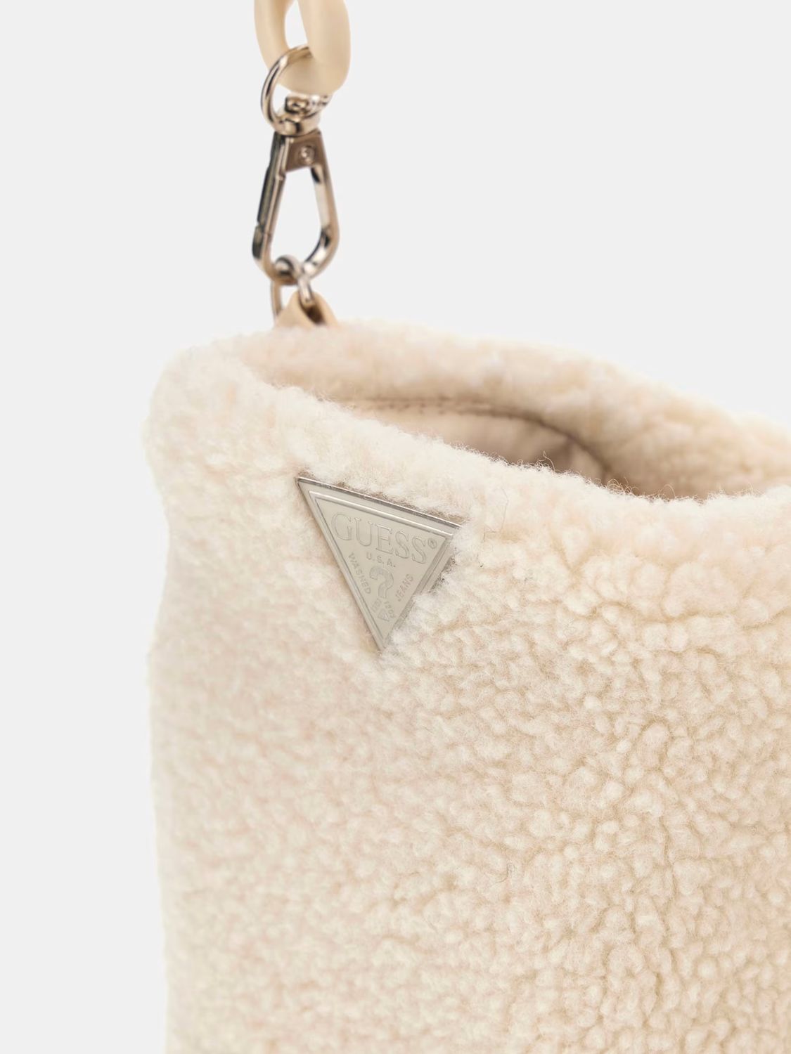 Mini faux sheepskin bag