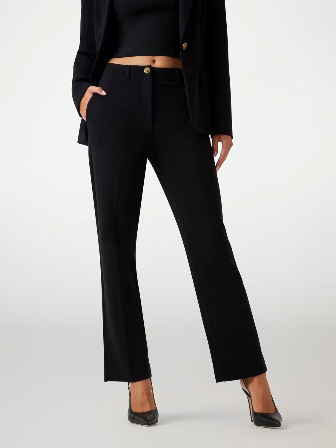 ​Straight-leg stretch viscose pants