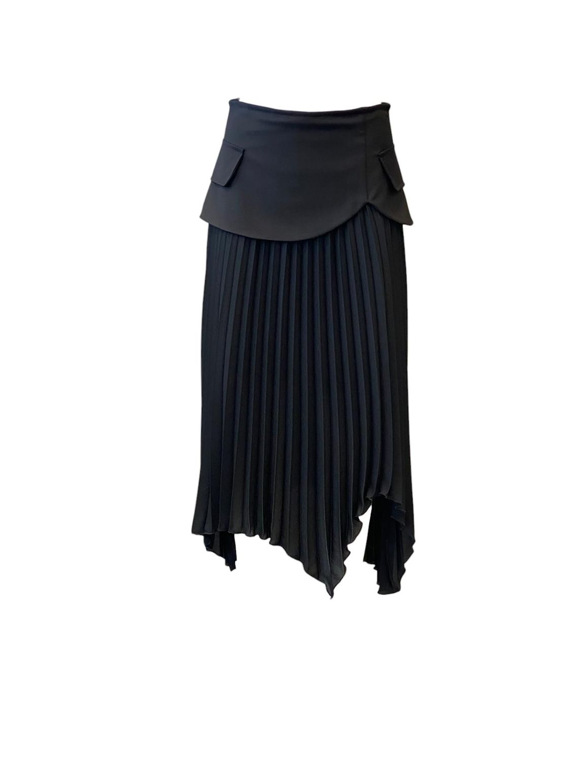 Pleated midi skirt
