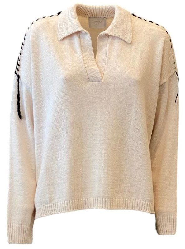 Regular-fit sweater with collar