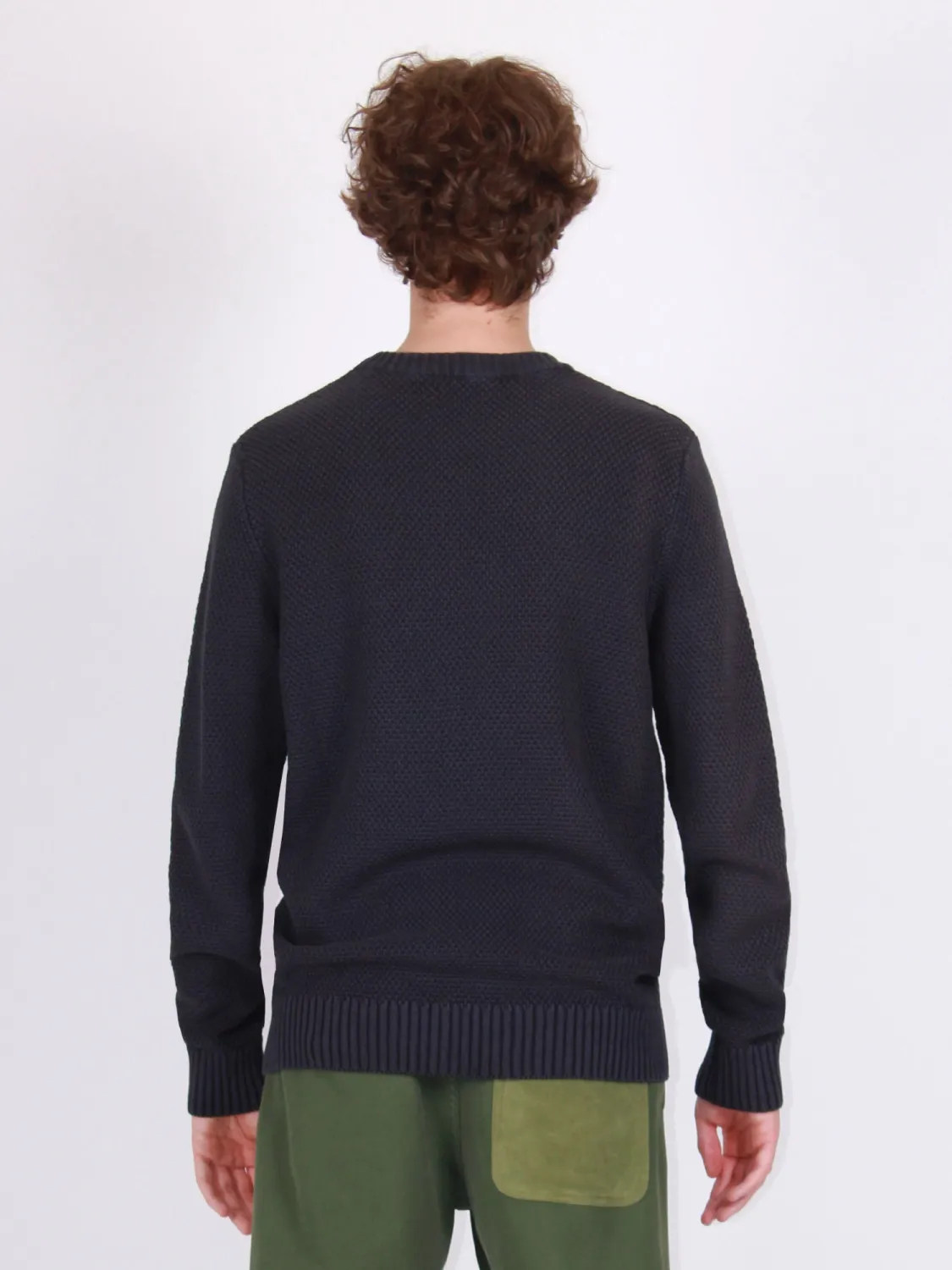 Pure cotton moss stitch sweater