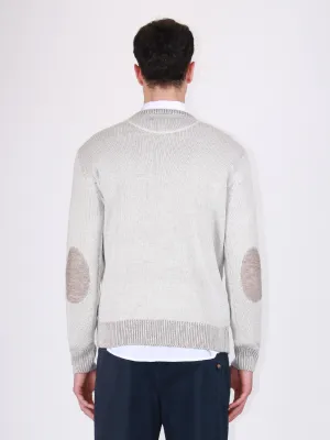 Crew neck sweater with contrasts