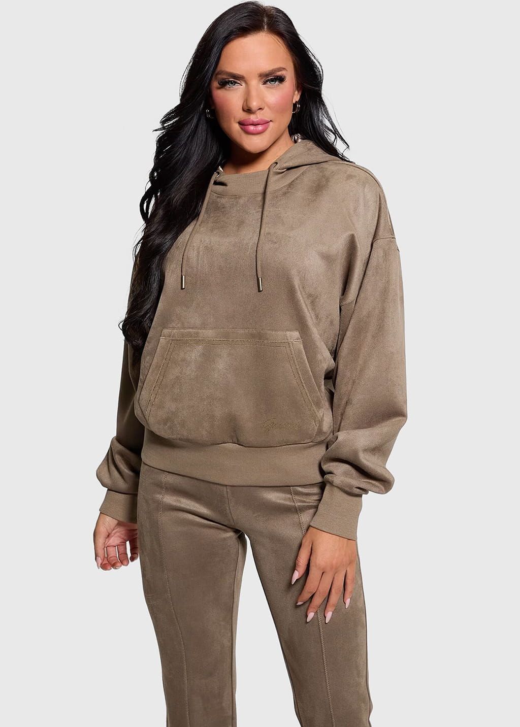 ​Regular-fit suede sweatshirt