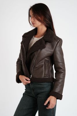 ​Short faux sheepskin jacket