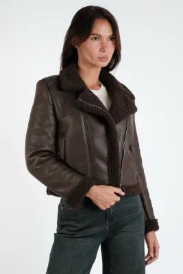 ​Short faux sheepskin jacket