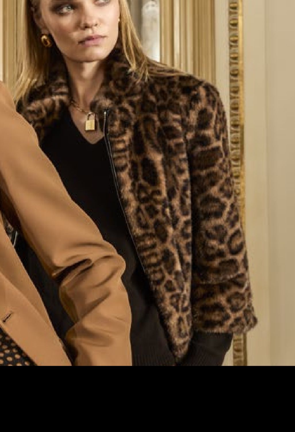 Spotted faux fur jacket