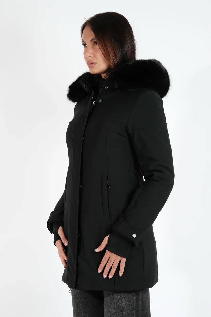 ​Long parka with hood