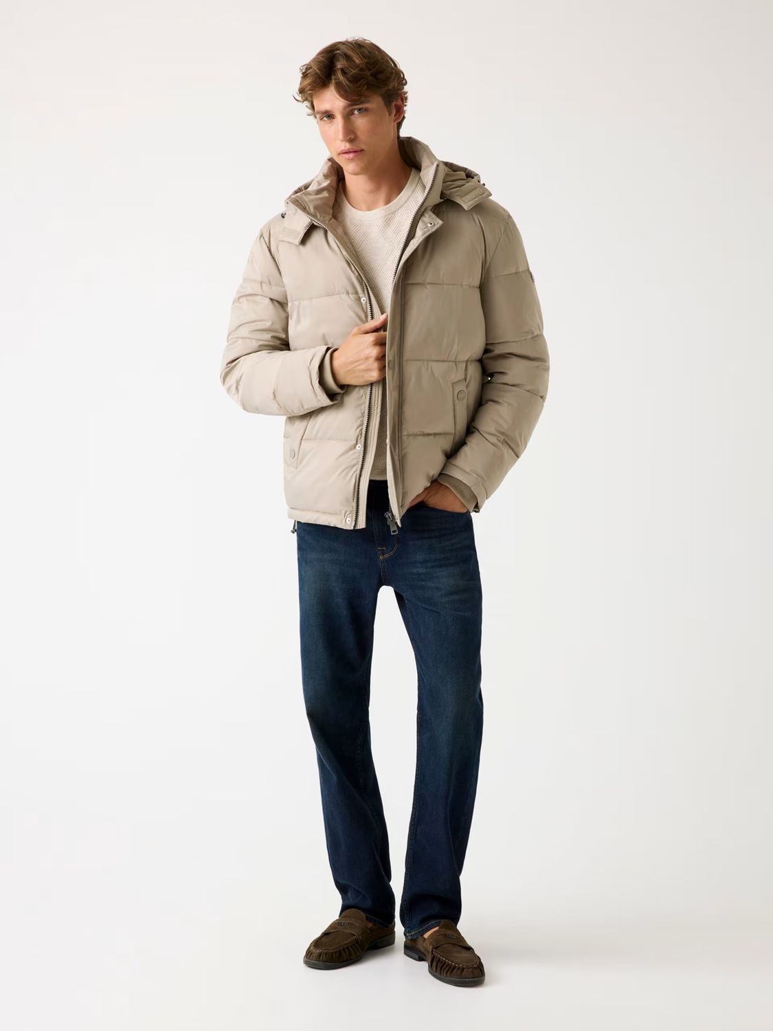 ​Regular-fit down jacket with hood
