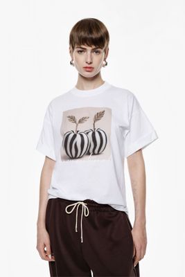 ​Regular T-shirt with rhinestone print