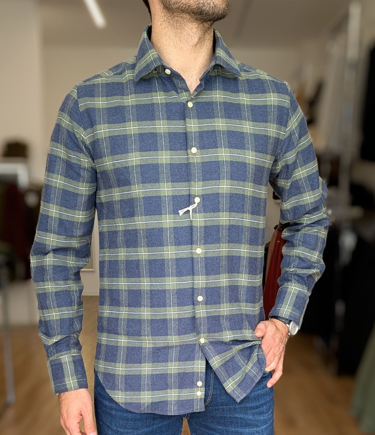 Flannel checked shirt