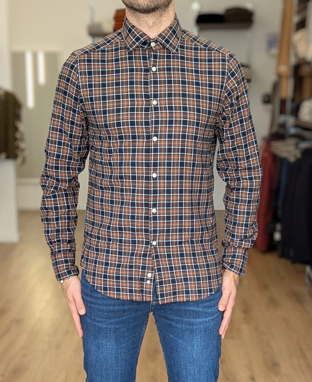 Checked flannel shirt