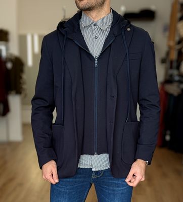 Slim-fit jacket with hood Slim-fit jacket with hood