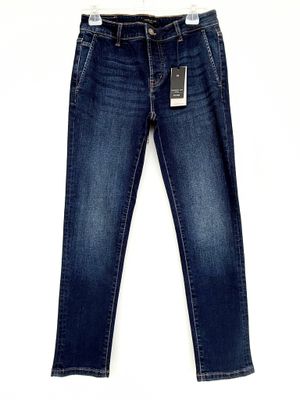 ​Slim-fit dark denim jeans