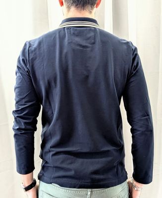 Polo shirt with long sleeves