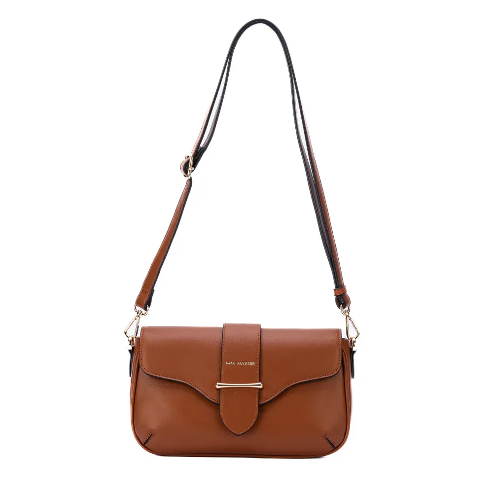 Faux leather shoulder mini bag