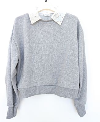 ​Crewneck sweatshirt with collar
