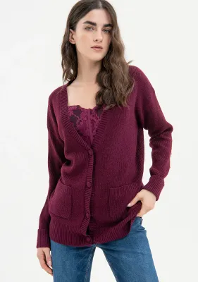 ​​Regular cardigan with lurex