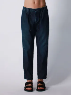 ​​Cropped denim trousers
