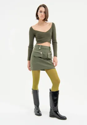 ​​Slim mini skirt with large pockets