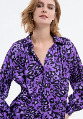 ​​Over shirt with star print