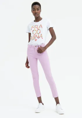 ​​Slim push-up effect jeans in gabardine