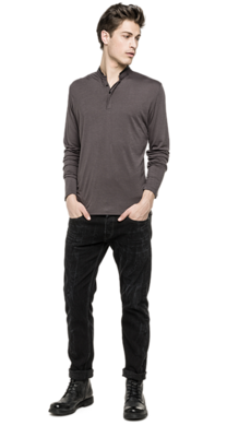 Korean t-shirt in fluid fabric