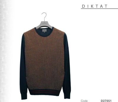 Micro-patterned wool blend sweater