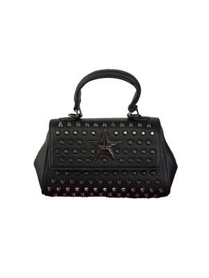 Eco leather mini bag with studs