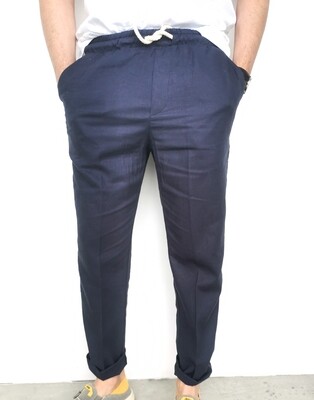 Linen blend jogger pants