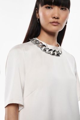 ​​Regular satin blouse​