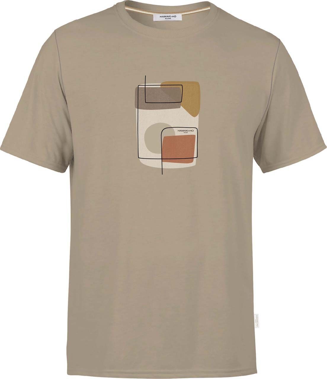 Crew neck T-shirt with geometric print