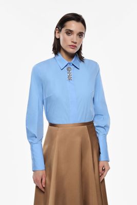 ​​Slim shirt with jewel detail