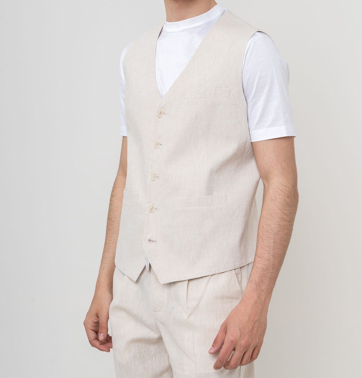 Slim fit linen waistcoat Slim fit linen waistcoat
