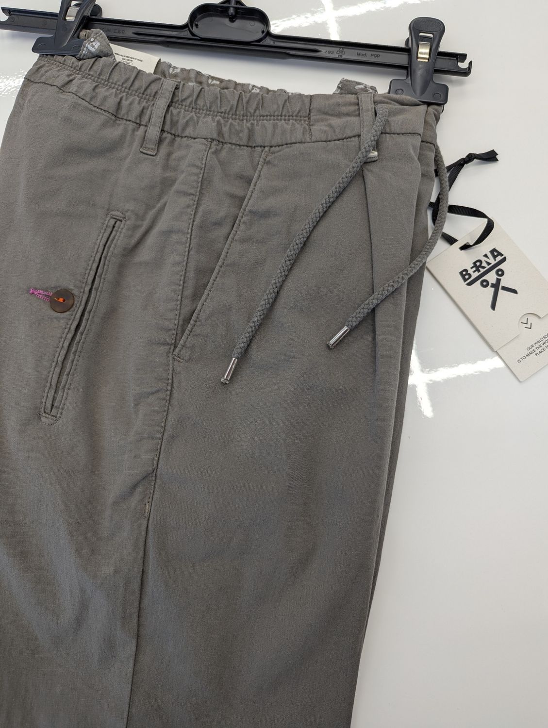 ​​Linen blend pants, Color: MUD, Size: 50