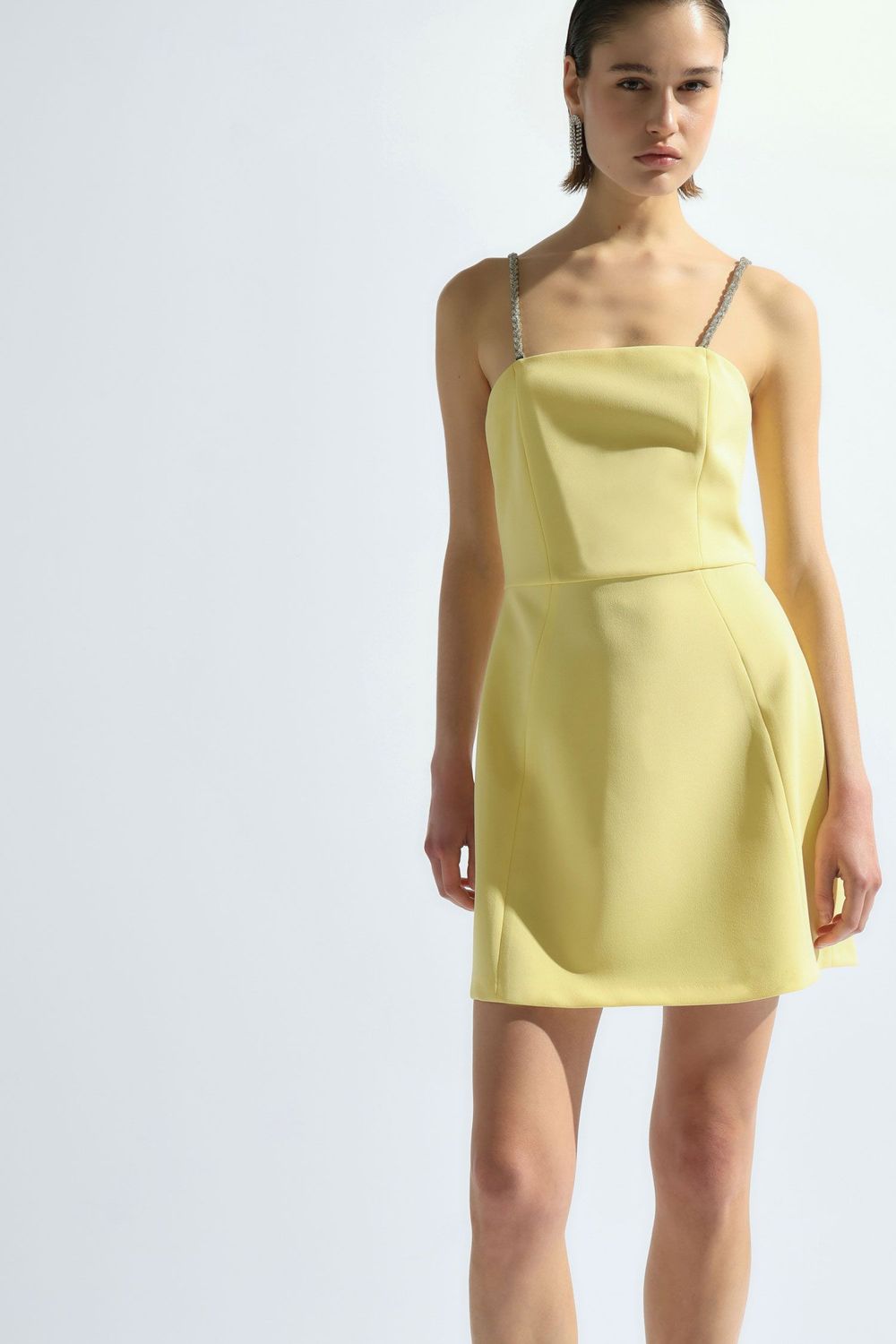 Short dress with jewel straps Short dress with jewel straps