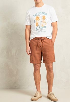 Linen bermuda shorts