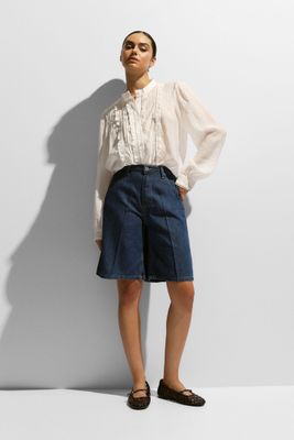 ​Straight denim shorts