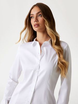 Slim-fit stretch cotton shirt