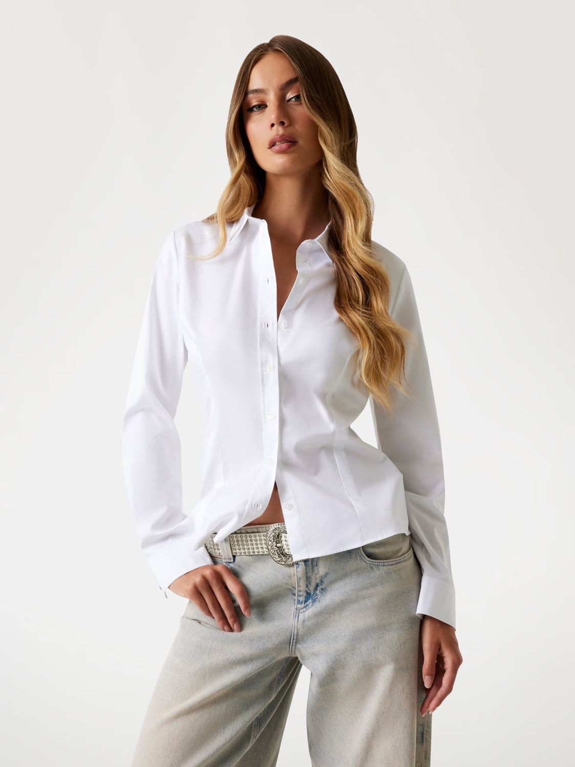​Slim-fit stretch cotton shirt