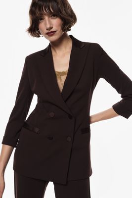 ​​Double-breasted jacket with 3/4 sleeve