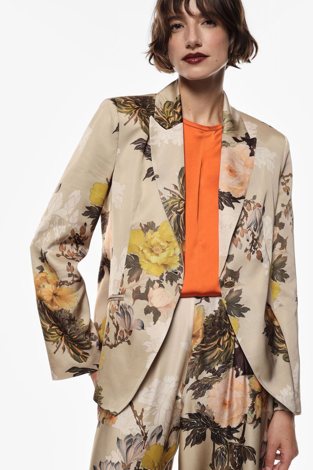 Regular floral print jacket