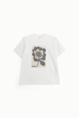 Crew-neck T-shirt with flower print Crew-neck T-shirt with flower print