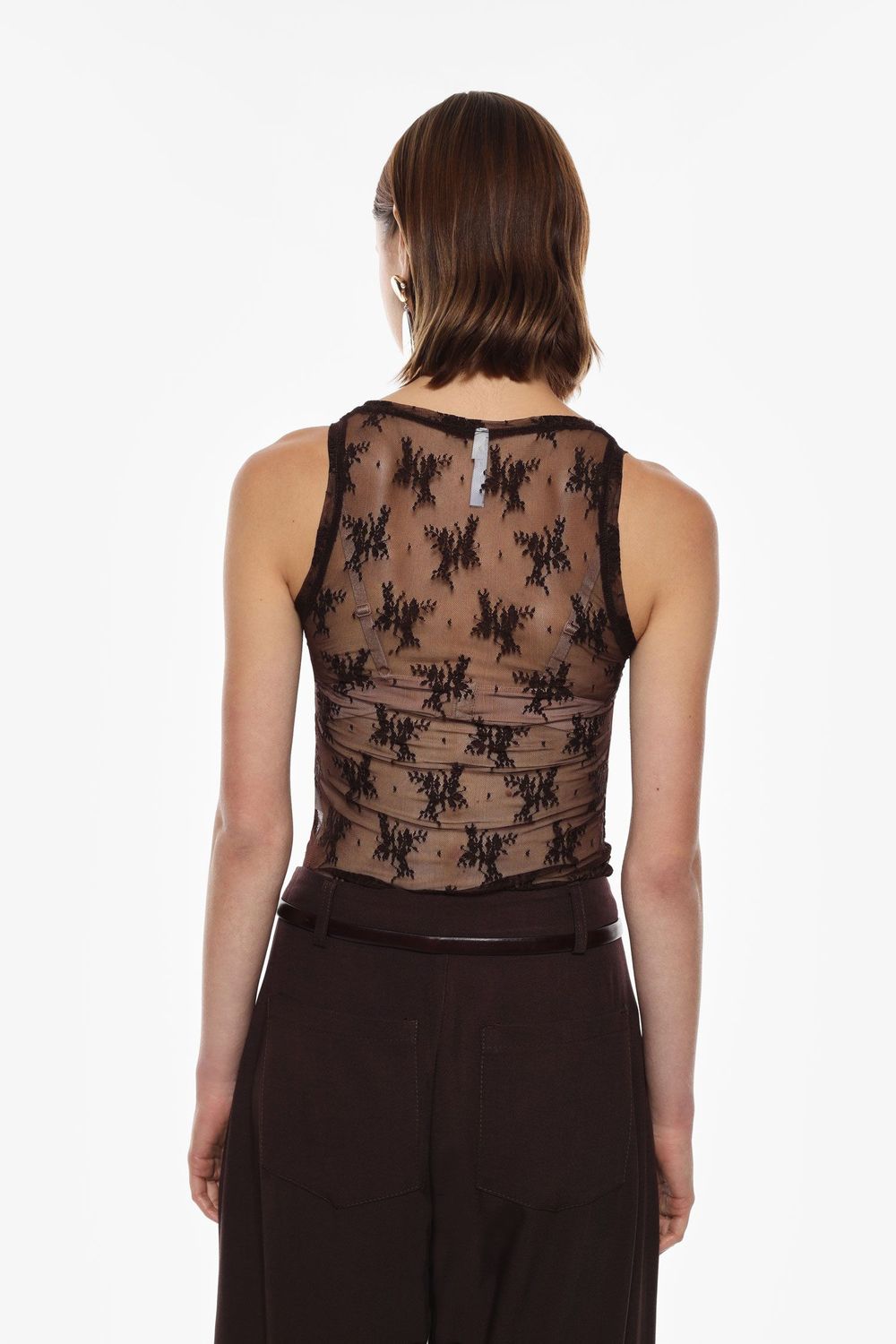 Floral lace tank top