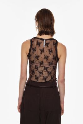 Floral lace tank top