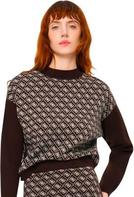 Regular sweater with all-over logo Regular sweater with all-over logo