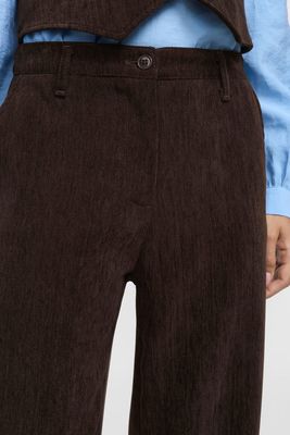 Velvet palazzo pants