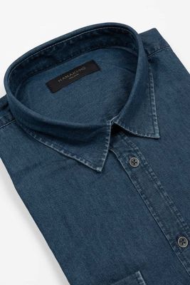 Regular-fit denim shirt